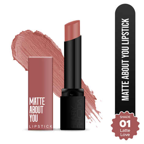 Buy Hilary Rhoda Matte About You Lipstick | Long Lasting & Highly Pigmented Lipstick | Glides Smoothly | Matte Finish | One Stroke Application | Cruelty-Free & Vegan - 3 gm (Latte Love - Shade 01) - Purplle