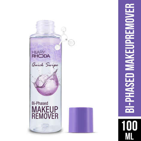 Hilary Rhoda Quick Swipe Bi-Phased Makeup Remover | Removes Waterproof Makeup | With Aloe Vera & Witch Hazel Extract | Water + Oil Formula | 100 ml