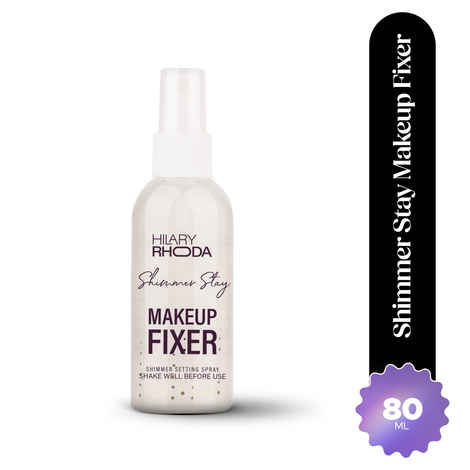 Hilary Rhoda Shimmer Stay Makeup Fixer | Infused with Aloe Vera | | Keeps Makeup Intact | Hydrates, Soothes & Refreshes Skin | 80 ml
