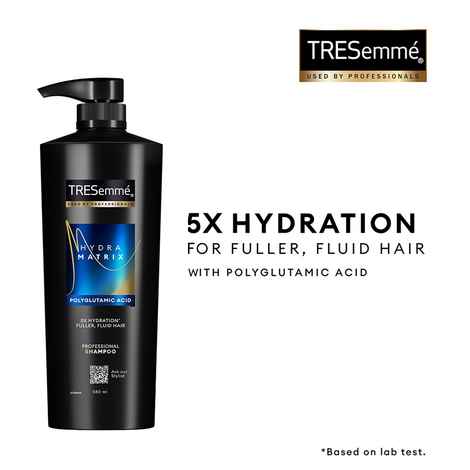 Buy TRESemme Hydra Matrix Shampoo | Polyglutamic Acid for 100H of Hydrated, Fluid Hair, Paraben Free - 580 ml - Purplle