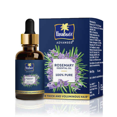 Buy Parachute Advansed Rosemary Essential Oil | 100% Pure | for Thick & Voluminous Hair | Moisturises dry hair, Reduces hair breakage, Improves hair Resilience, Promotes Healthy-Looking Hair - 14 ml - Purplle
