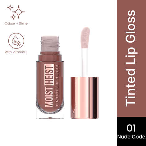 Buy Swiss Beauty Moist Heist Tinted Lip Gloss | Colour + Shine | Moisturises | With Vitamin E | Non-Sticky | Long-Lasting - 4.8 gm, Nude Code - Purplle