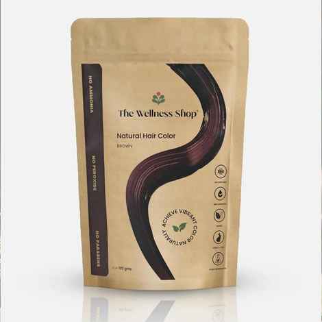 Buy The Wellness Shop Natural Brown Hair Colour 100 gm - Purplle