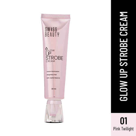 Buy Swiss Beauty Glow Up Strobe Cream | Dewy and Hydrating Glow - 30 ml, Pink Twilight - Purplle