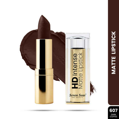 Buy Seven Seas HD Intense Matte Lipstick - 607 Dark Coffee (3.5 gm) | Long Lasting | Highly Pigmented | Non Transfer Lipstick for Women - Purplle