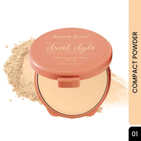 Buy Seven Seas Street Style Compact Powder - (Shade-01, 16 gm) | Perfect Coverage | Soft Texture | Compact Powder for Women | SPF-20 - Purplle