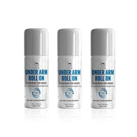 Buy TNW - The Natural Wash Underarm Roll-On Deodorant (Unisex) 50 ml | Pack of 3 - Purplle