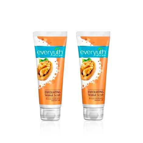 Buy Everyuth Naturals Exfoliating Walnut Scrub Pack of 2 | Removes Blackheads & Dead Skin Cells | Deep Cleansing, Exfoliating & Brightening Formula for Smooth, Glowing Skin | Skincare Duo (100 gm x 2) - Purplle