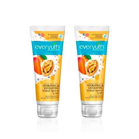 Buy Everyuth Naturals Hydrating & Exfoliating Walnut Apricot Scrub Pack of 2 | Deep Cleansing & Nourishing Formula | Removes Dead Skin Cells & Blackheads for Smooth, Glowing Skin | Skincare Duo (100 gm x 2) - Purplle