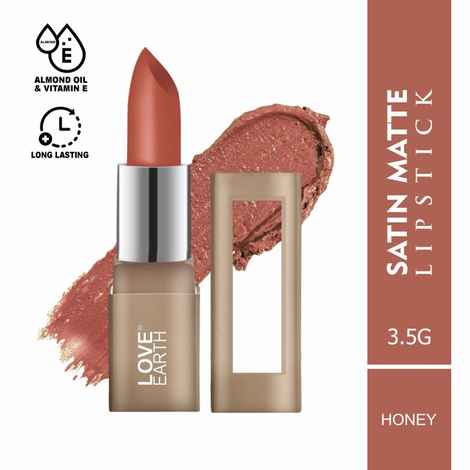 Buy Love Earth Satin Matte Lipstick - Honey 3.5 gm - Purplle