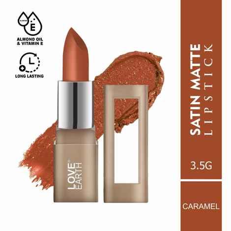 Buy Love Earth Satin Matte Lipstick - Caramel 3.5 gm - Purplle