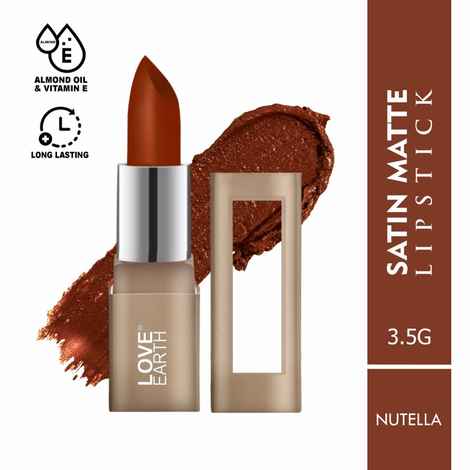 Buy Love Earth Satin Matte Lipstick - Nutella 3.5 gm - Purplle