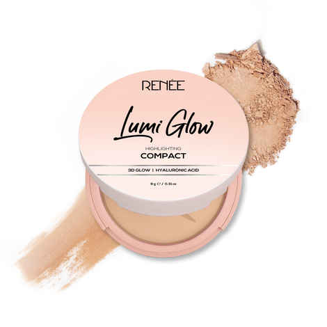 RENEE Lumi Glow Highlighting Compact 04 Cashmere Sand - 9 gm