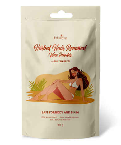 Buy UrbanYog Herbal Hair Removal Wax Powder for Women (100 gm) | Safe for Hand, Legs, Body & Bikini | Multani Mitti & Natural Starch Wax Powder | Barium Sulfide-Free, Sulphate-Free, Paraben-Free | Rose & Oud Fragrance - Purplle