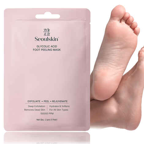 Buy SeoulSkin Glycolic Acid Foot Peeling Mask (1 pc), Korean Peeling & Exfoliating | Deep Exfoliation with Glycolic Acid, Removes Dead Skin, Cruelty-Free, Foot Peel Off Mask - Purplle