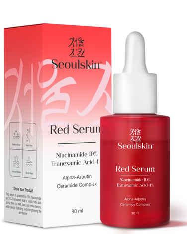 Buy SeoulSkin Red Serum for Face | Niacinamide 10% + Tranexamic Acid 4% | Dark Spot Corrector, Even Tone & Radiance Boost | Hydrating Face Serum for Men & Women | 30 ml - Purplle