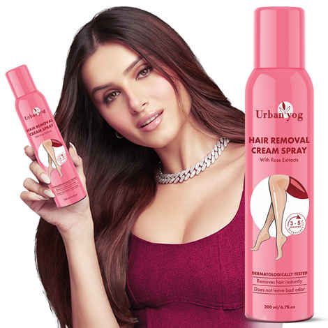 Buy UrbanYog Hair Removal Cream Spray for Women | Painless Body Hair Removal Spray for legs, hands, underarm & back (200 ml, Rose) - Purplle