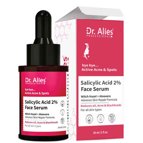 Buy Dr.Alies Professional Anti-Acne 2% Salicylic Acid Face Serum | Reduces Blackheads, Oiliness, Excess Oil & Bumpy Texture | BHA Based Exfoliant for All Skin Types | Men & Women | 30 ml - Purplle