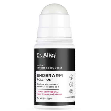 Buy Dr.Alies Professional 5% AHA Underarm Roll On | Lactic Acid for Dark Skin & Odour Control Deodorant Deodorant Roll-on | For Men & Women (50 ml) - Purplle
