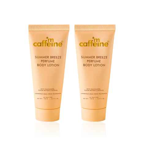 Buy mCaffeine Summer Breeze Perfume Body Lotion with Niacinamide Cocoa & Shea Butter Combo (150 ml *2) Pack of 2 - Purplle