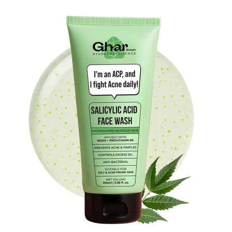 Buy Ghar Soaps Anti Acne Face Wash | With Salicylic Acid, Neem & Niacinamide | Fights Pimples, Clears Acne & Brightens Skin | Pack 1 (100 ml) - Purplle
