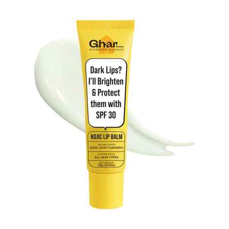 Buy Ghar Soaps Kojic Lip Balm | SPF 30 Sun Protection + Lip Brightening | Fades Dark Lips & Repairs Dryness| (Pack of 1) (12 gm) - Purplle