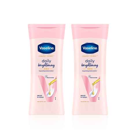 Vaseline Daily Brightening Body Lotion For Healthy & Glowing Skin with Niacinamide (200 ml) – Pack of 2