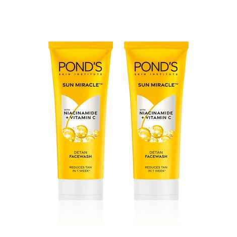 Ponds DeTan Facewash | With Niacinamide & Vitamin C | Reduces Tan in 7 Days | For All Skin Types | 100 gm – Pack of 2