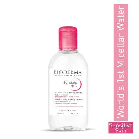 Buy Bioderma Dermatological Micellar Water Sensibio H2O - Gently Removes Makeup Prevents(250 ml) - Purplle
