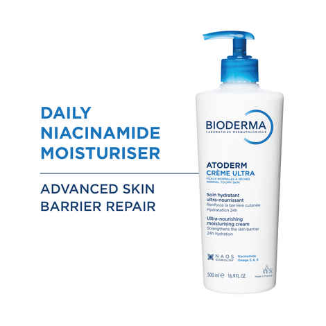 Buy Bioderma Atoderm Creme Ultra-Nourishing - Moisturizer For Normal To Sensitive Dry Skin (With pump), 500 ml - Purplle