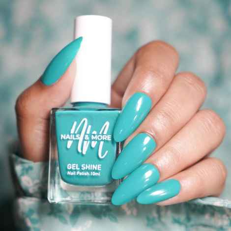 Buy Nails & More Argan Oil Infused Gel Shine Nail Polish | Long-lasting & Quick-dry Formula |High Shine Nail Enamel for Women |39 Turquoise, 10 ml - Purplle