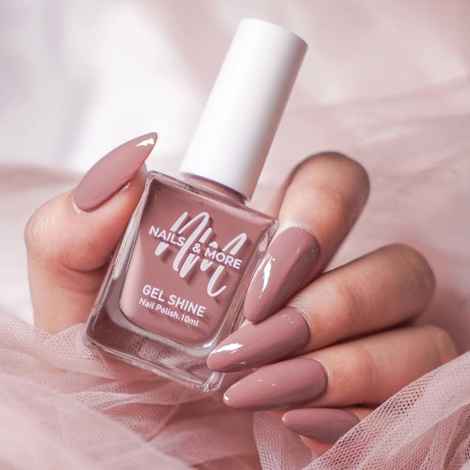 Buy Nails & More Argan Oil Infused Gel Shine Nail Polish | Long-lasting & Quick-dry Formula |High Shine Nail Enamel for Women |44 Rosy Brown, 10 ml - Purplle