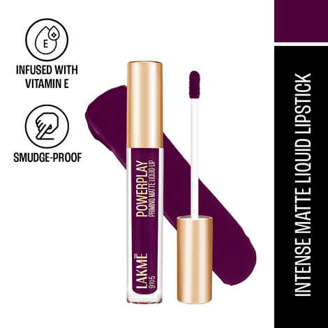 Buy Lakme 9to5 Primer + Matte Liquid Lip Color MM4 Dynamic Purple - 4.2 ml - Purplle