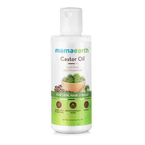 Buy Mamaearth 100% Pure Castor Oil, Cold Pressed, To Support Hair Growth, Good Skin and Strong Nails (150 ml) - Purplle