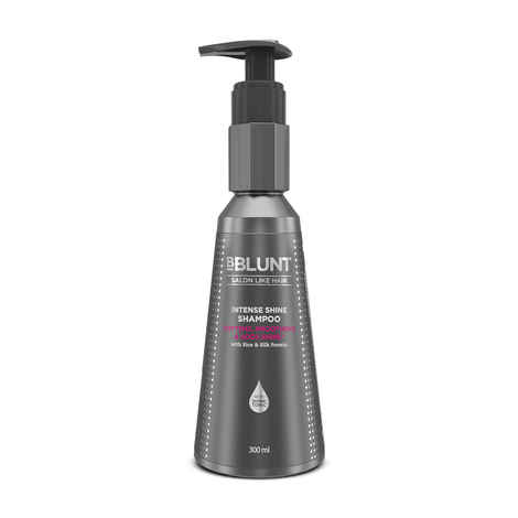 Buy BBLUNT Intense Shine Shampoo with Rice & Silk Protein for 23X* Shinier Hair - 300 ml - Purplle