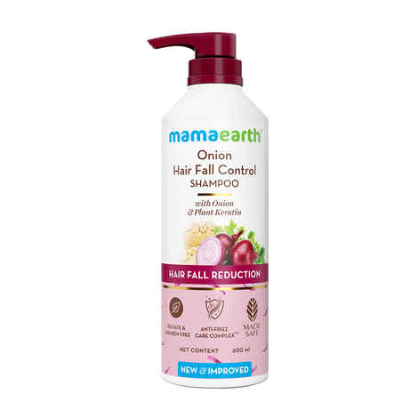 Buy Mamaearth Onion Shampoo for Hair Fall Control & Hair Growth with Onion & Plant Keratin - 650 ml - Purplle