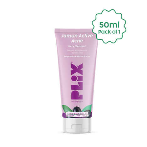 Buy PLIX Jamun Active Acne Mini Facewash Gel Oily & Acne Prone Skin | Daily Use | Women & Men | 50 ml - Purplle
