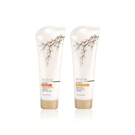 OZONE D-Tan Glow Duo – Scrub + Face Pack Combo Pack of 2