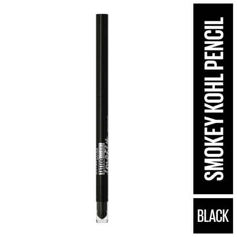 Buy Maybelline New York TattooStudio Smokey Eye Kohl Gel Pencil Eyeliner Pitch Black 0.28 gm - Purplle