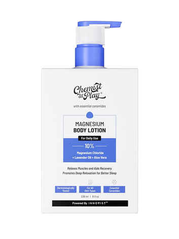 Buy Chemist At Play 10% Magnesium Body Lotion| Relaxes Muscles & Aids Recovery| Promotes Relaxation| 236 ml - Purplle