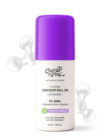 Buy Chemist At Play's Tri-Active Underarm Roll On | Slows Down Hair Growth | 40 ml - Purplle