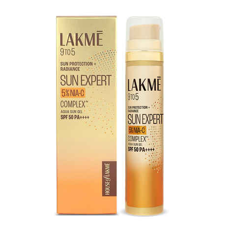 Buy Lakme 5% Niacinamide & VIT C water-light Sunscreen gel SPF 50 Pa++++For Oily Skin,2X Glow, 56 gm - Purplle