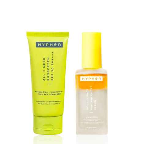 Buy Hyphen Double Shot Radinace with Sun Protection Duo (Double Shot Radiance Serum 50 ml + All I Need Sunscreen 50 ml) - Combo of 2 - Purplle