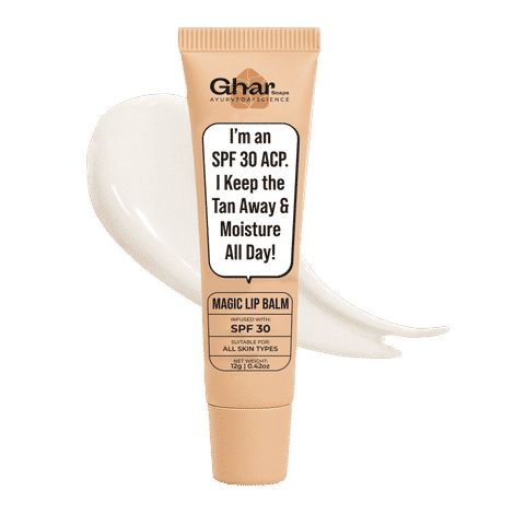 Buy Ghar Soaps Magic Lip Balm with SPF 30 | Sun Protection & Healing for Dry, Chapped Lips | Softening, Moisturizing & Kiss-Ready Finish | by ghar Soaps | (Pack of 1) ( 12 gm) - Purplle