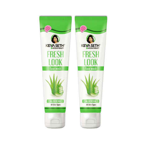 Buy Keya Seth Aromatherapy, Fresh Look Face Wash Aloe Vera (Pack of 2) - Purplle