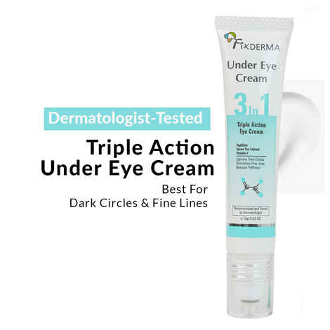 Buy Fixderma Under Eye Cream with Peptides Reduces Dark Circles Puffiness Wrinkles & Fine Line 15 gm - Purplle
