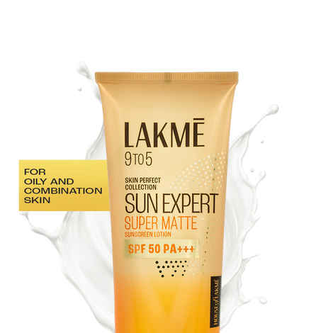 Buy Lakme Matte Sunscreen SPF 50 PA+++, Niacinamide|UVA/B Protection|For Normal To Oily Skin 100 ml - Purplle