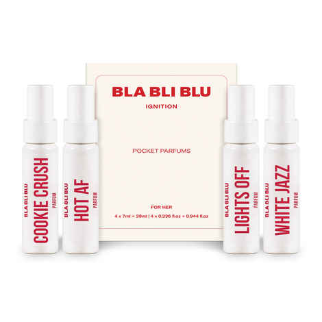 Buy Blabliblu IGNITION Pocket Parfum Trial Set for Women|4 x7 ml|Floral & Fruity|Long Lasting Perfume - Combo of 4 - Purplle