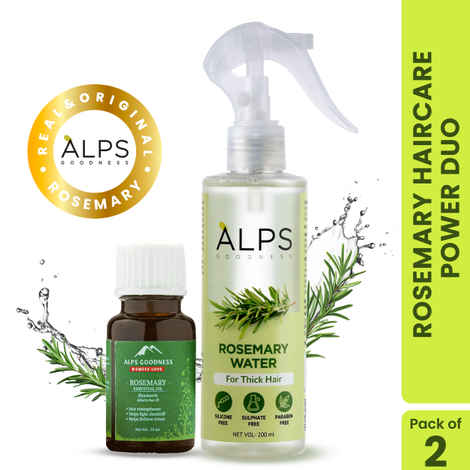 Buy Alps Goodness Rosemary Haircare Power Duo with Rosemary Water (200 ml) & Rosemary Essential Oil (10 ml) | For Thick-Long Hair | Hair Growth Experts - Purplle