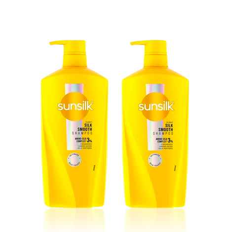 Buy Sunsilk Flowy Silk Smooth Shampoo 650 ml - Pack of 2 - Purplle